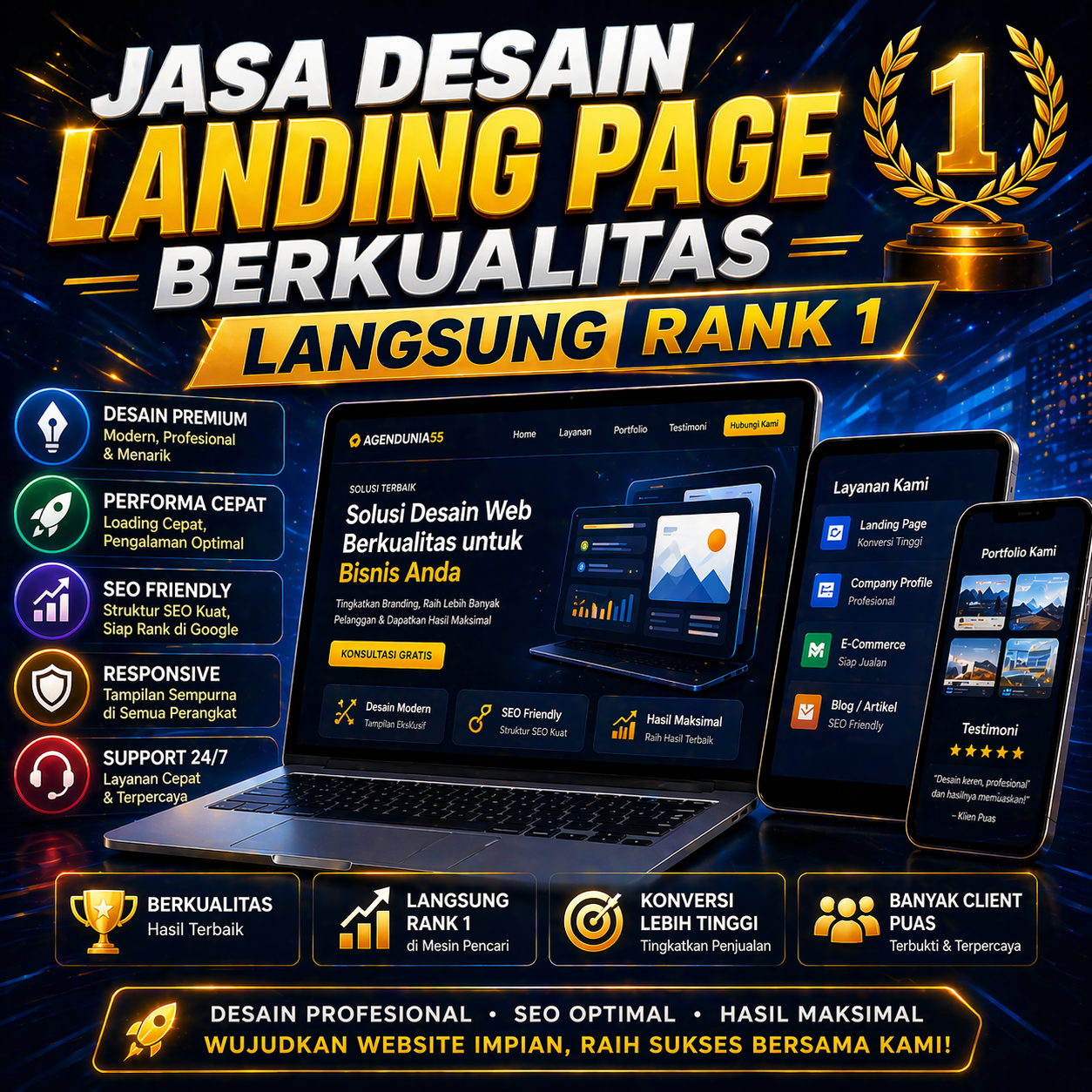 Merancang Landing Page yang Tenang Namun Tetap Meyakinkan bagi Calon Klien